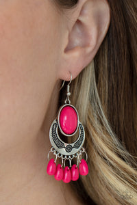 Paparazzi Prairie Flirt Pink Earrings