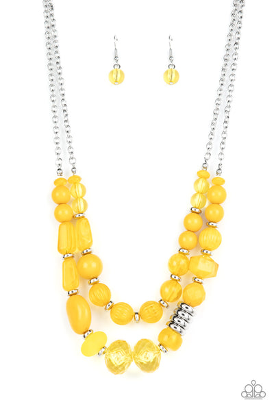 Paparazzi Pina Colada Paradise - Yellow Necklace