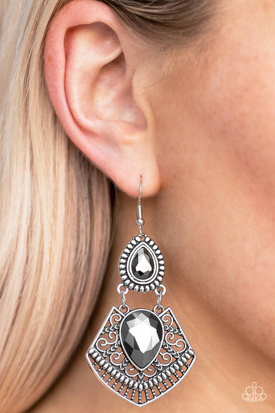 Paparazzi Royal Remix - Silver Earrings