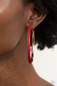 Paparazzi Fearless Flavor - Red Earrings