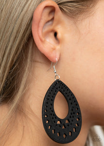 Paparazzi Belize Beauty Black Earrings