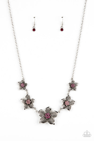 Paparazzi Wallflower Wonderland Pink Necklace