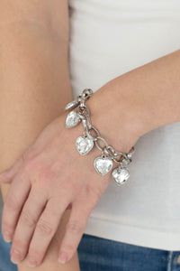 Paparazzi Candy Heart Charmer White Bracelet