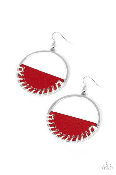 Paparazzi Lavishly Laid Back - Red Earrings