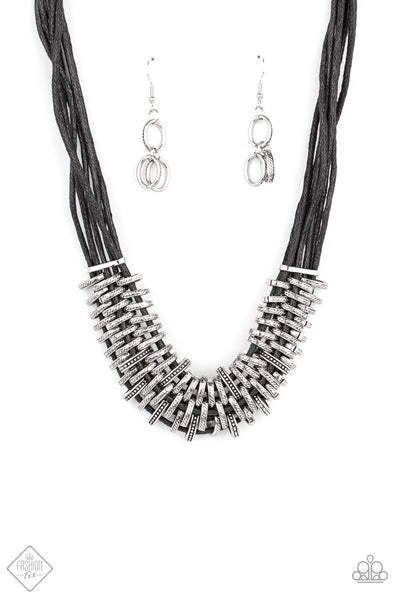 Lock, Stock, and SPARKLE Necklace - Black