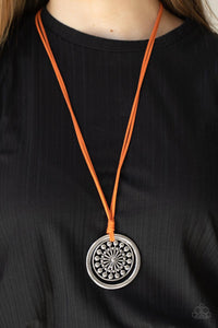 Paparazzi One MANDALA Show Orange Necklace