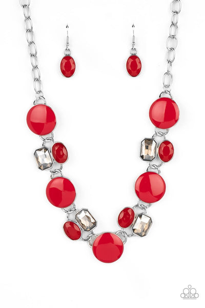 Paparazzi Dreaming in MULTICOLOR - Red Necklace