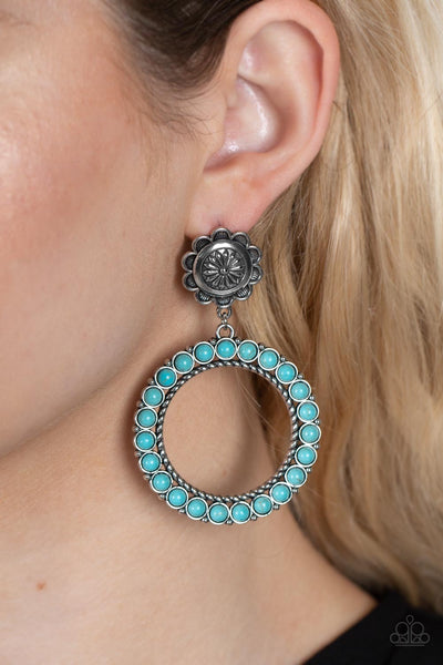 Paparazzi Playfully Prairie - Blue Earrings