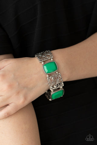 Paparazzi Colorful Coronation Green Bracelet