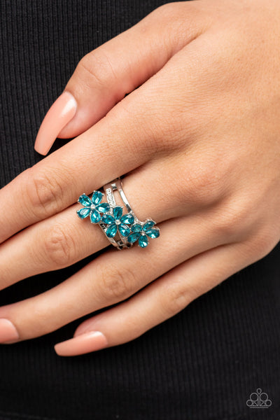 Paparazzi Posh Petals - Blue Ring