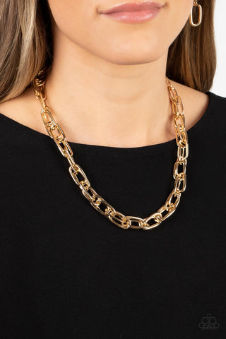 Paparazzi Tough Call - Gold Necklace