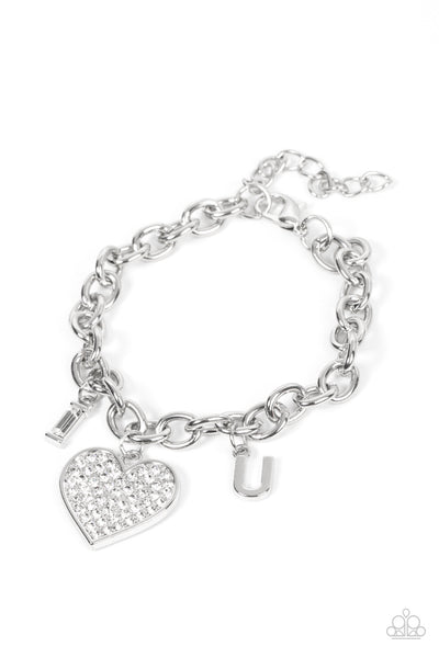 Paparazzi Declaration of Love - White Bracelet