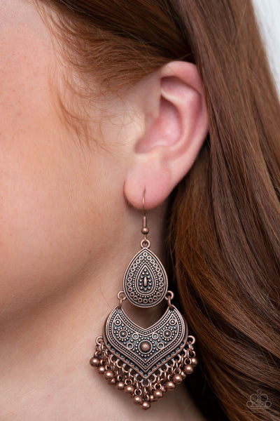 Paparazzi Music To My Ears - Copper Earrings