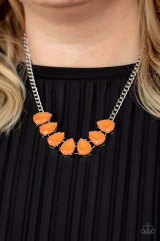 Paparazzi Above The Clouds Orange Necklace