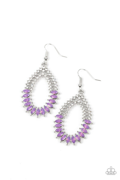 Paparazzi Lucid Luster - Purple Earrings