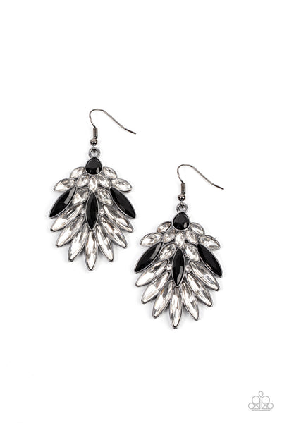 Paparazzi COSMIC-politan - Black Earrings