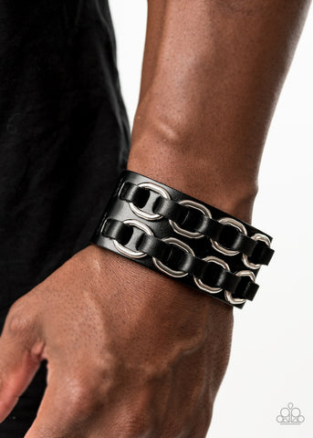 Paparazzi Throttle It Out - Black Urban Bracelet