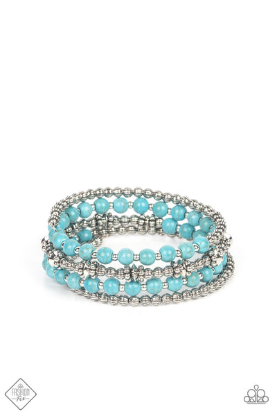 Paparazzi Road Trip Remix - Fashion Fix Blue Bracelet