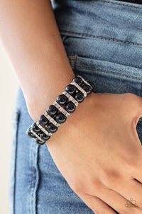 Paparazzi Glowing Glam - Black Bracelet