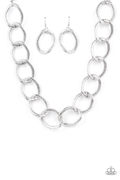 Paparazzi Industrial Intimidation - Silver Necklace