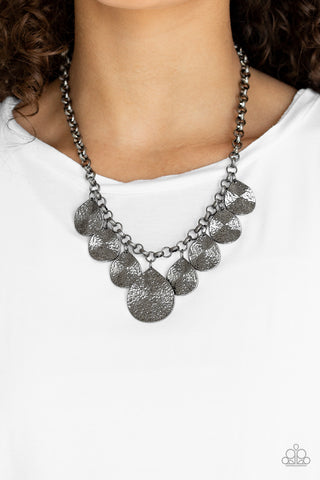 Paparazzi Texture Storm - Black Necklace