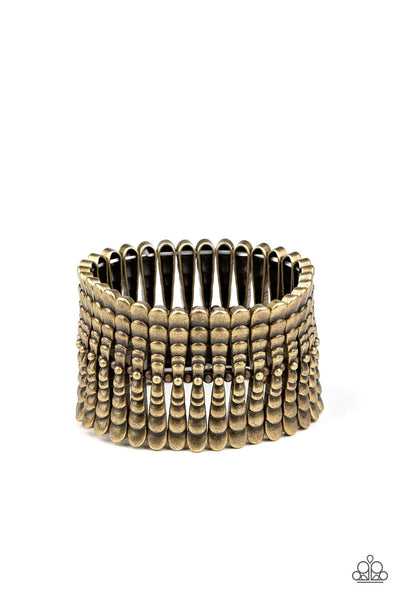 Paparazzi Level The Field - Brass Bracelet