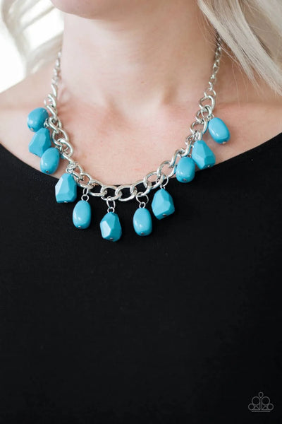 Paparazzi Take the Color Wheel Blue Necklace