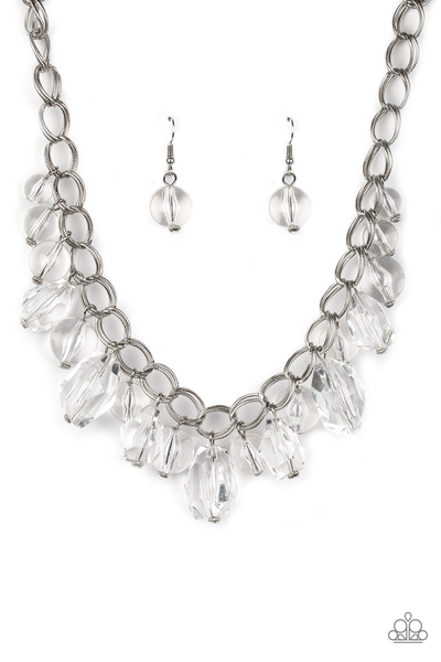 Paparazzi Gorgeously Globetrotter - White Necklace