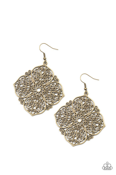 Paparazzi Dubai Detour - Brass Earrings