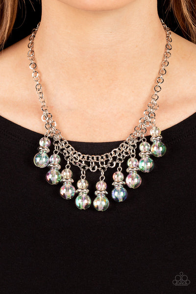 Paparazzi Deep Space Diva - Multi Iridescent Necklace