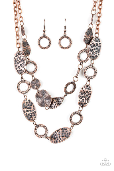 Paparazzi Trippin On Texture - Copper Necklace