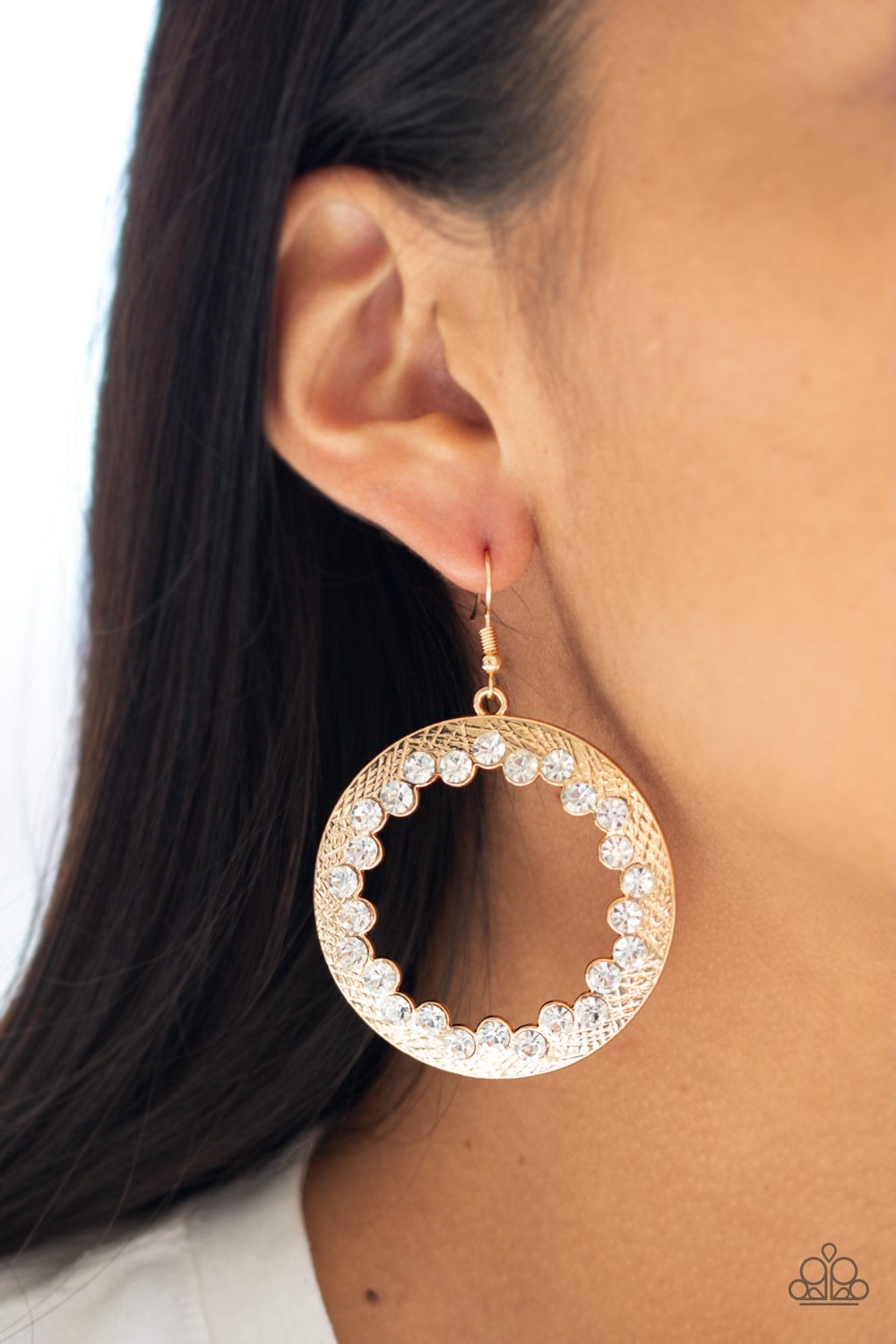 Paparazzi Gala Glitter - Gold Earrings