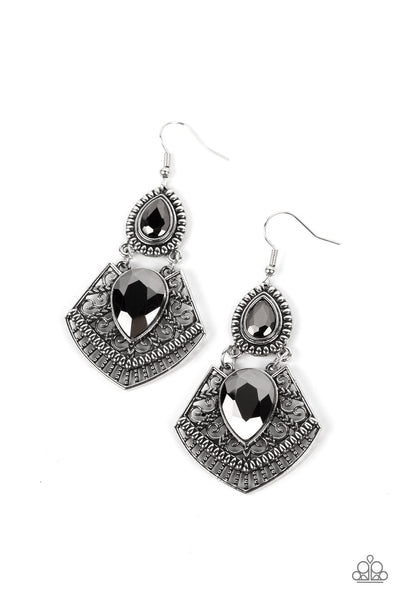 Paparazzi Royal Remix - Silver Earrings