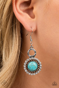 Paparazzi Mojave Mogul - Fashion Fix Blue Earrings