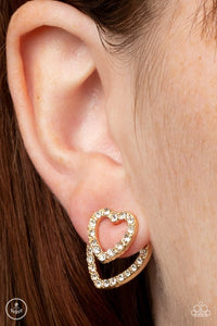 Paparazzi Dainty Enamored Gold Heart Earrings