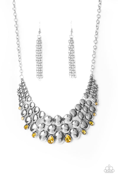 Paparazzi Powerhouse Party - Yellow Necklace