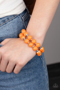 Paparazzi Bubble Blast Off Orange Bracelet