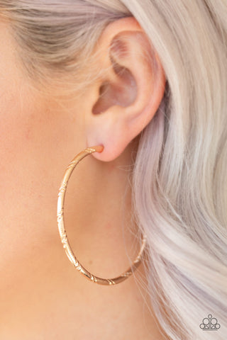 Paparazzi A Double Take Gold Earrings