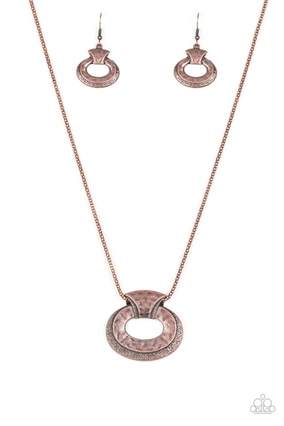 Paparazzi Retro Rebel - Copper Necklace