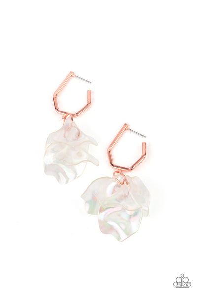 Paparazzi Jaw-Droppingly Jelly Copper Iridescent Earrings