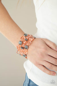 Paparazzi Crystal Charisma - Orange Bracelet