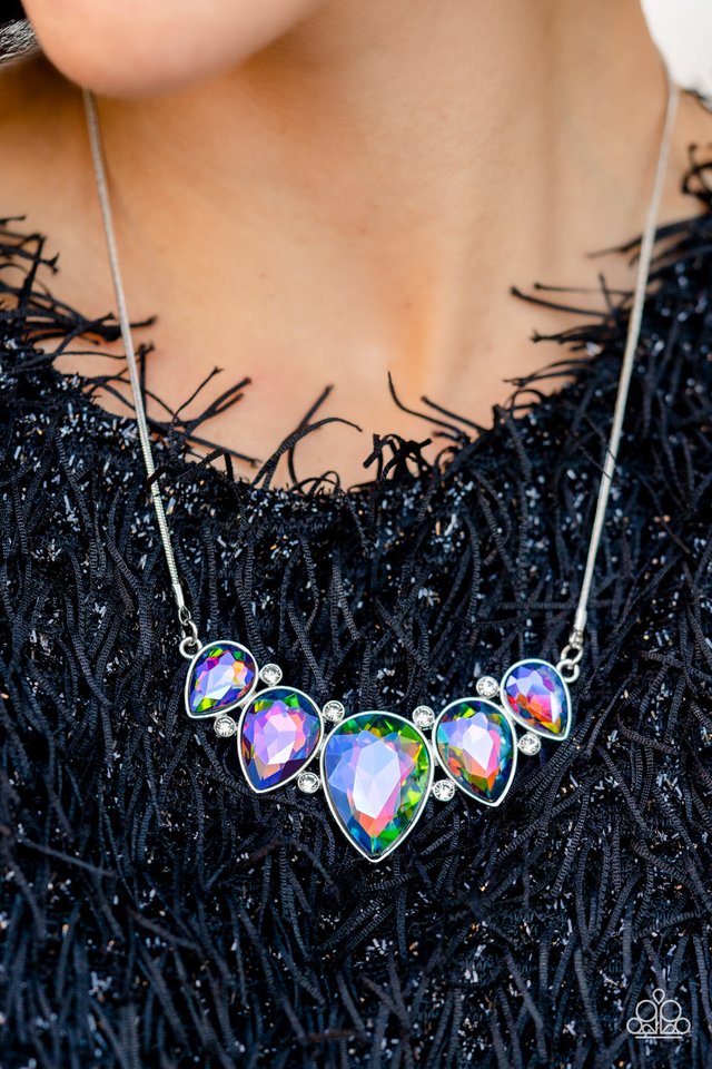 Paparazzi Regally Refined - Multi UV Shimmer Necklace