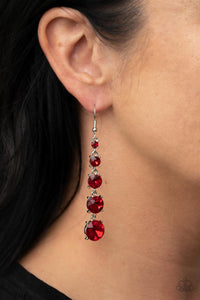 Paparazzi Red Carpet Charmer - Red Earrings