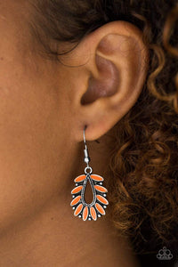 Paparazzi Rainforest romance orange earrings
