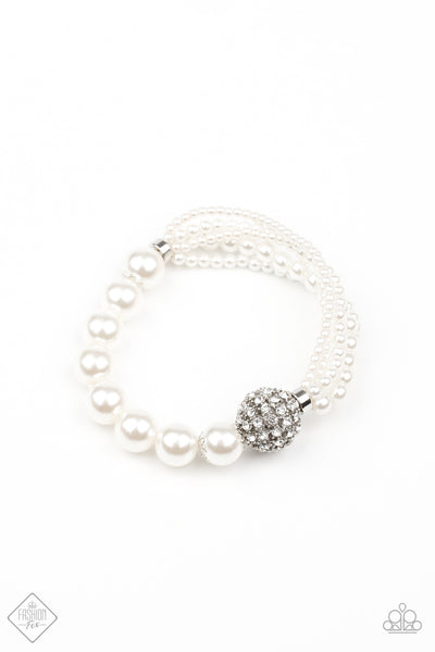 Paparazzi Show Them The DIOR - White Pearl Bracelet