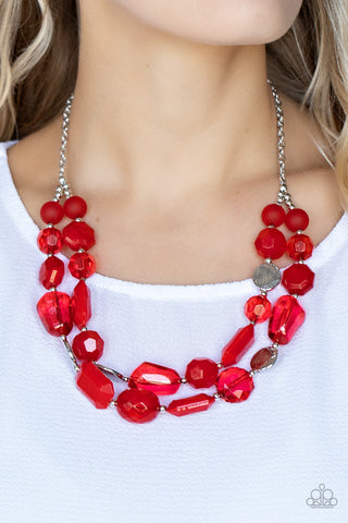 Paparazzi Oceanic Opulence Red Necklace