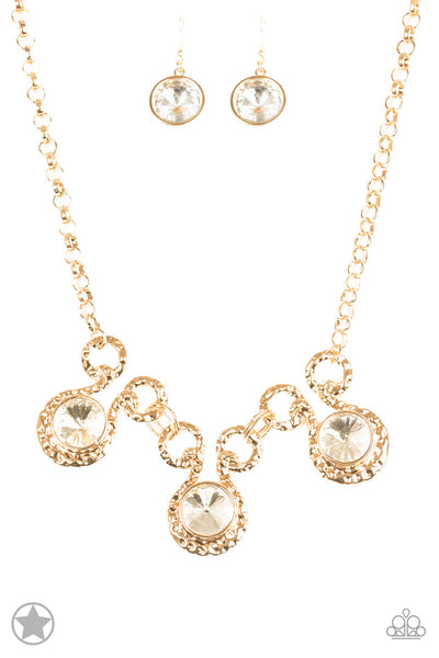 Paparazzi Hypnotized - Gold Blockbuster necklace