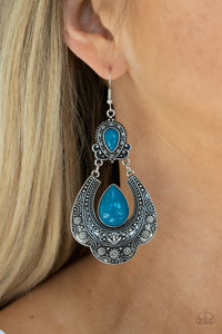 Paparazzi Rise and Roam - Blue Earrings