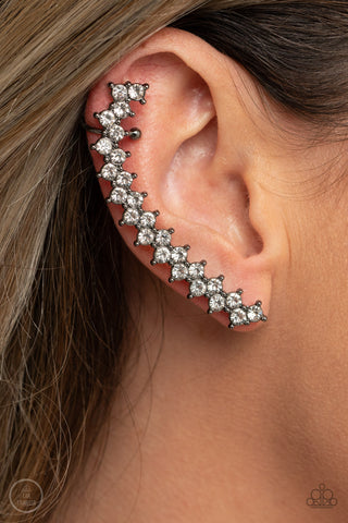 Paparazzi Let There Be LIGHTNING Black Ear Crawlers Earrings