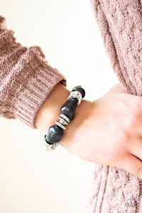 Paparazzi Stone Age Stunner - Black Bracelet